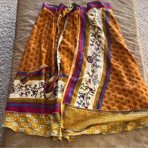 Plus size!! One of a kind silk wrap skirt dress